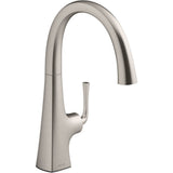 Kohler - Graze Single-handle bar sink faucet - Vibrant Stainless