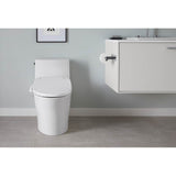 Veil Hidden cord one-piece elongated toilet with skirted trapway, dual-flush