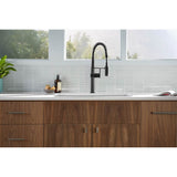 Crue Semi-professional kitchen sink faucet with three-function sprayhead