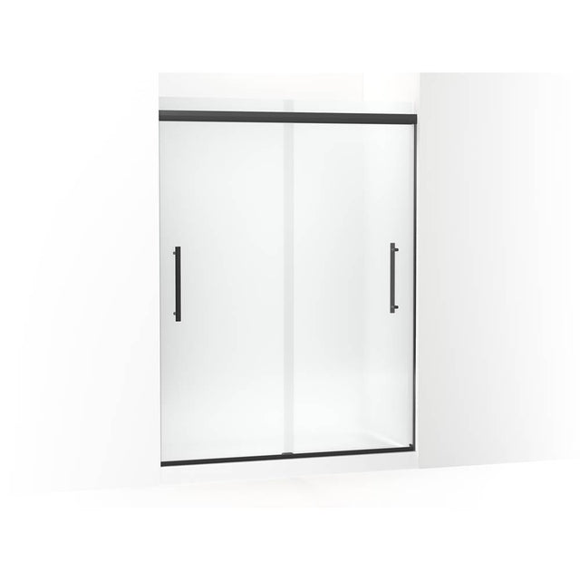 Kohler - Pleat Frameless sliding shower door, 79-1/16'' H x 54-5/8 - 59-5/8'' W, with 5/16'' thick Frosted glass - Matte Black