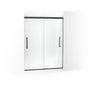 Kohler - Pleat Frameless sliding shower door, 79-1/16'' H x 54-5/8 - 59-5/8'' W, with 5/16'' thick Frosted glass - Matte Black