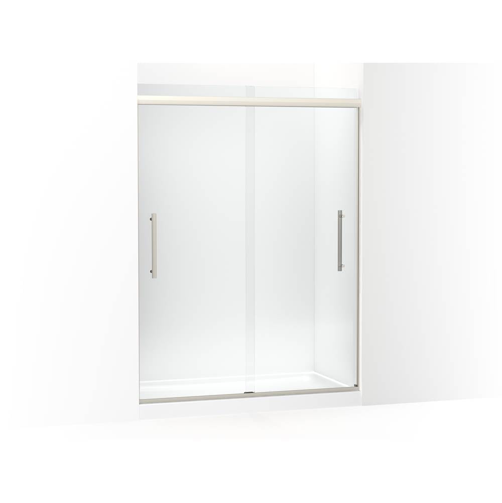 Kohler - Pleat 79-1/16'' H sliding shower door with 5/16''-thick glass - Anodized Brushed Nickel