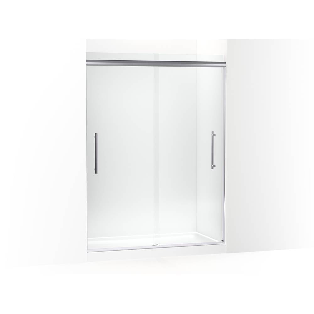 Kohler - Pleat 79-1/16'' H sliding shower door with 5/16''-thick glass - Bright Polished Silver