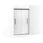 Kohler - Pleat Frameless sliding shower door, 79-1/16'' H x 44-5/8 - 47-5/8'' W, with 5/16'' thick Frosted glass - Matte Black