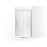 Kohler - Pleat Frameless sliding shower door, 79-1/16'' H x 44-5/8 - 47-5/8'' W, with 5/16'' thick Crystal Clear glass - Anodized Brushed Nickel