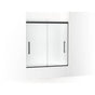 Kohler - Pleat Frameless sliding bath door, 63-9/16'' H x 54-5/8 - 59-5/8'' W, with 5/16'' thick Frosted glass - Matte Black