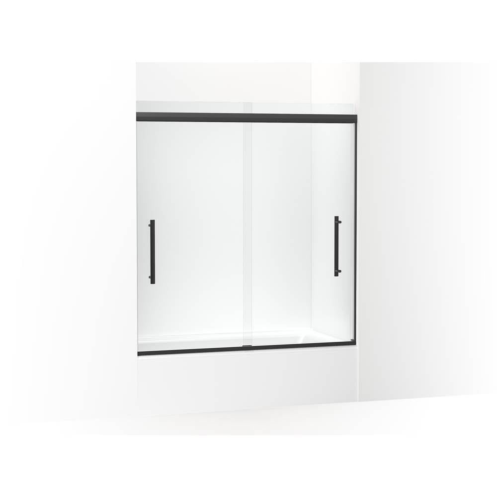 Kohler - Pleat 63-9/16'' H sliding bath door with 5/16''-thick glass - Matte Black