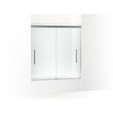 Kohler - Pleat 63-9/16'' H sliding bath door with 5/16''-thick glass - Bright Polished Silver