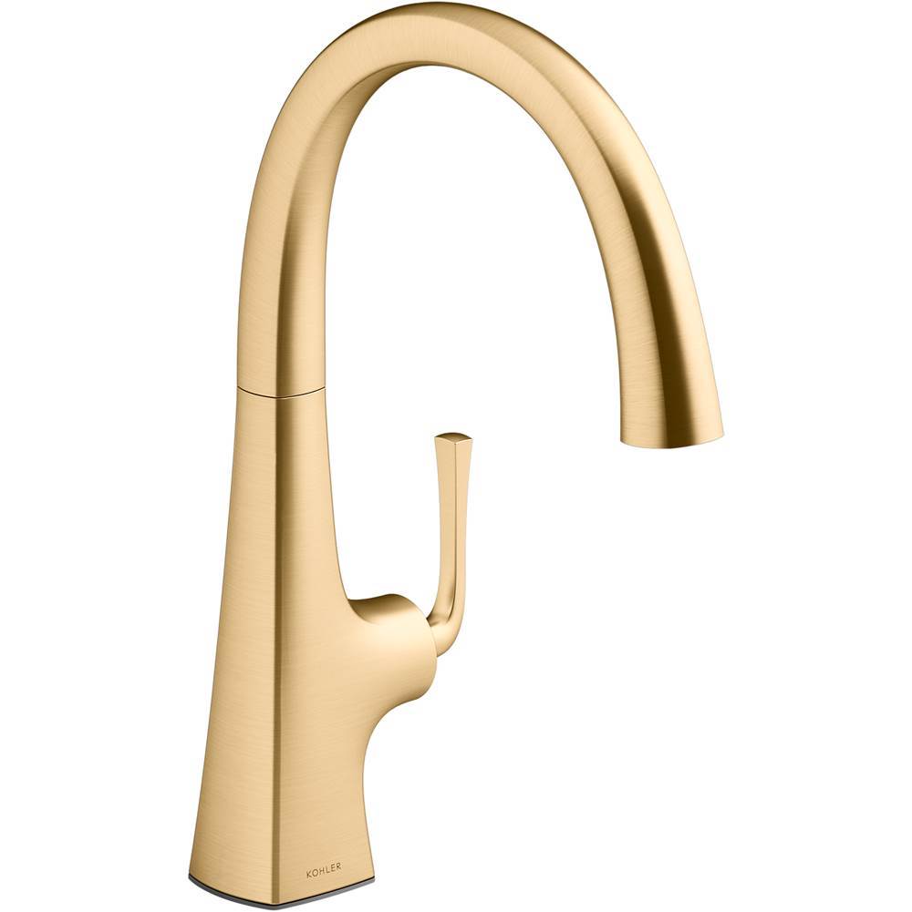 Kohler - Graze Single-handle bar sink faucet - Vibrant Brushed Moderne Brass