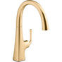 Kohler - Graze Single-handle bar sink faucet - Vibrant Brushed Moderne Brass