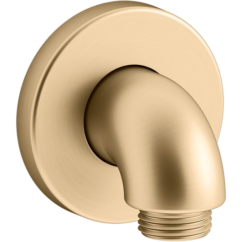 Kohler - Purist Stillness Wall-mount supply elbow with check valve - Vibrant Brushed Moderne Brass