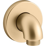 Kohler - Purist Stillness Wall-mount supply elbow with check valve - Vibrant Brushed Moderne Brass