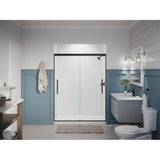 Pleat 79-1/16'' H sliding shower door with 5/16''-thick glass