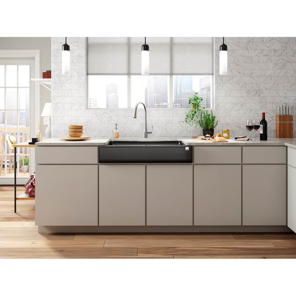 Cairn Undermount single-bowl farmhouse kitchen sink