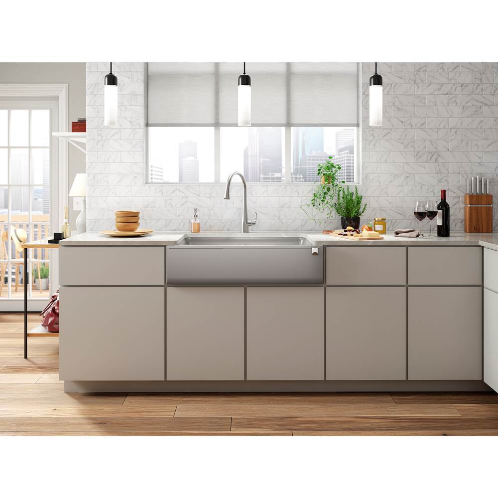 Cairn 34'' undermount single-bowl farmhouse kitchen sink