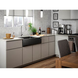 Cairn 34'' undermount single-bowl farmhouse kitchen sink with fluted design