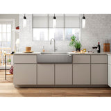 Cairn 34'' undermount single-bowl farmhouse kitchen sink with fluted design