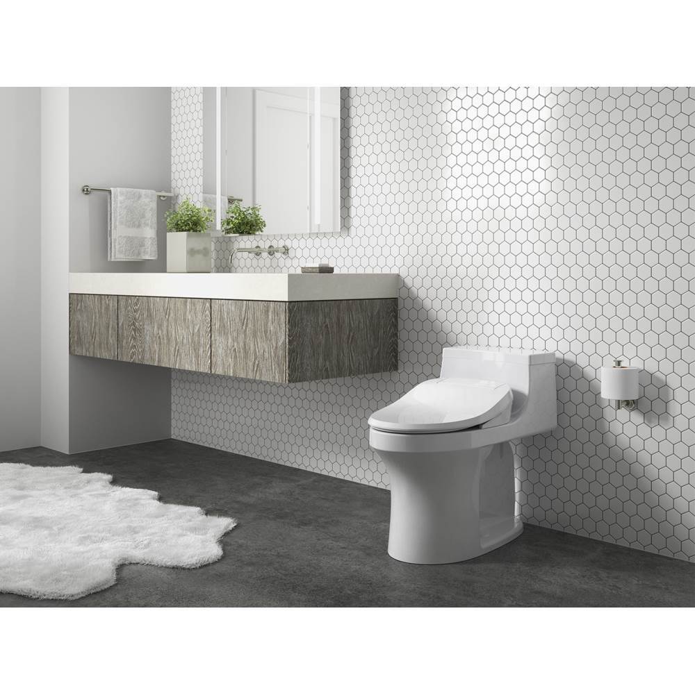 San Souci Hidden cord one-piece compact elongated toilet with concealed trapway, 1.28 gpf toilet
