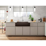 Cairn 34'' undermount single-bowl farmhouse kitchen sink with fluted design