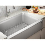 Cairn 34'' undermount single-bowl farmhouse kitchen sink with fluted design