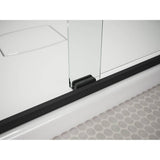 Pleat 63-9/16'' H sliding bath door with 5/16''-thick glass