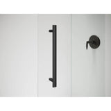 Pleat 63-9/16'' H sliding bath door with 5/16''-thick glass