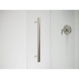 Pleat 63-9/16'' H sliding bath door with 5/16''-thick glass