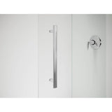 Pleat 79-1/16'' H sliding shower door with 5/16''-thick glass