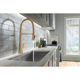 Graze Semi-professional kitchen sink faucet with three-function sprayhead