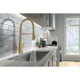 Graze Semi-professional kitchen sink faucet with three-function sprayhead