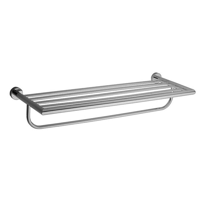 Lacava - Wall-mount towel shelf with a towel bar made of chrome plated brass. W: 24 1/2'', D: 8 5/8'' - Polished Nickel