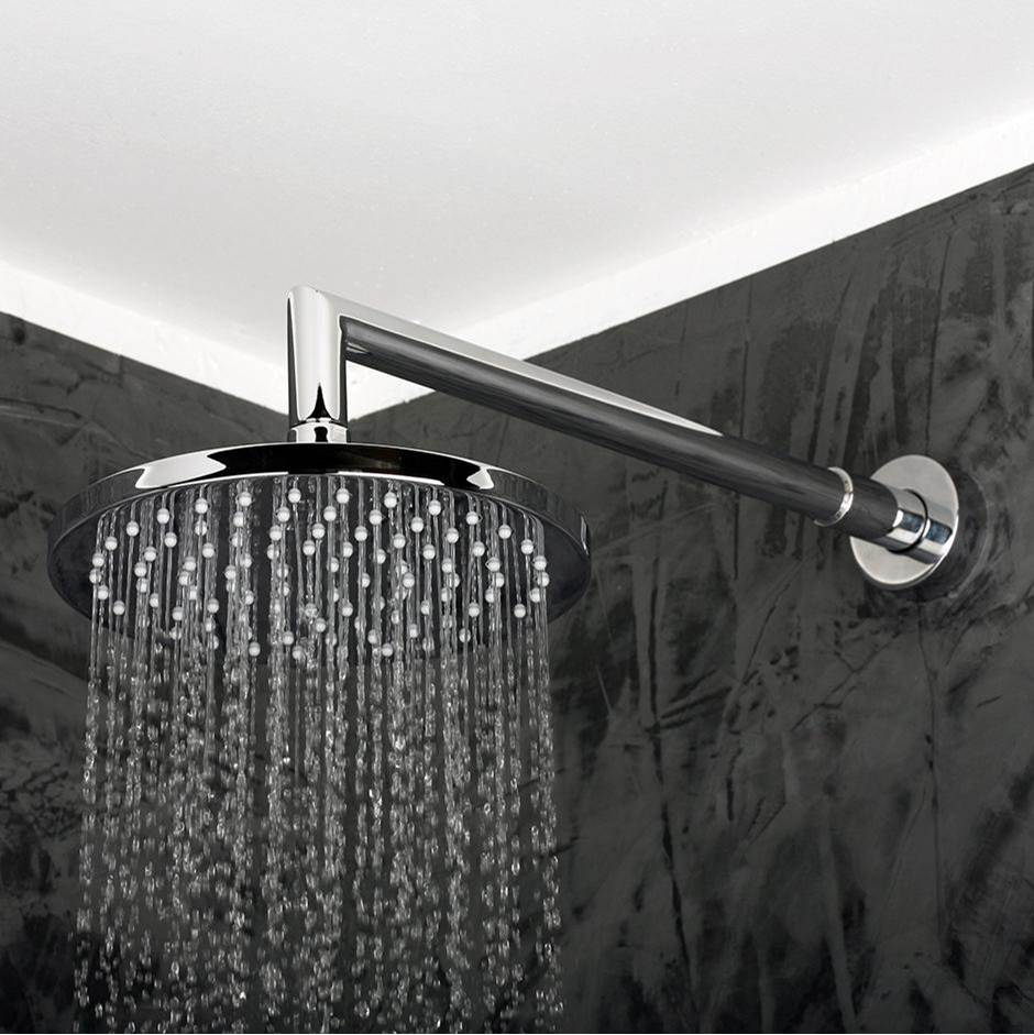 Lacava - Wall-mount tilting round rain shower head, 75 rubber nozzles. Arm and flange sold separately. - Brushed Nickel