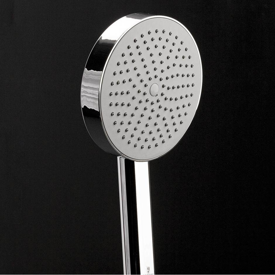 Lacava - Hand-held round shower head with 59'' flexible hose, rain jet. - Chrome