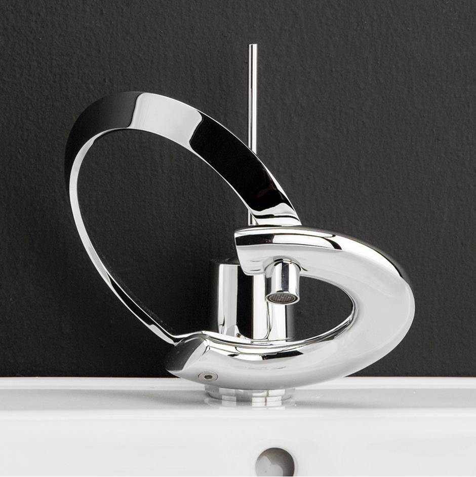 Lacava - Deck-mount single-hole faucet with joystick lever handle and click-clack drain, ADA compliant. - Polished Chrome
