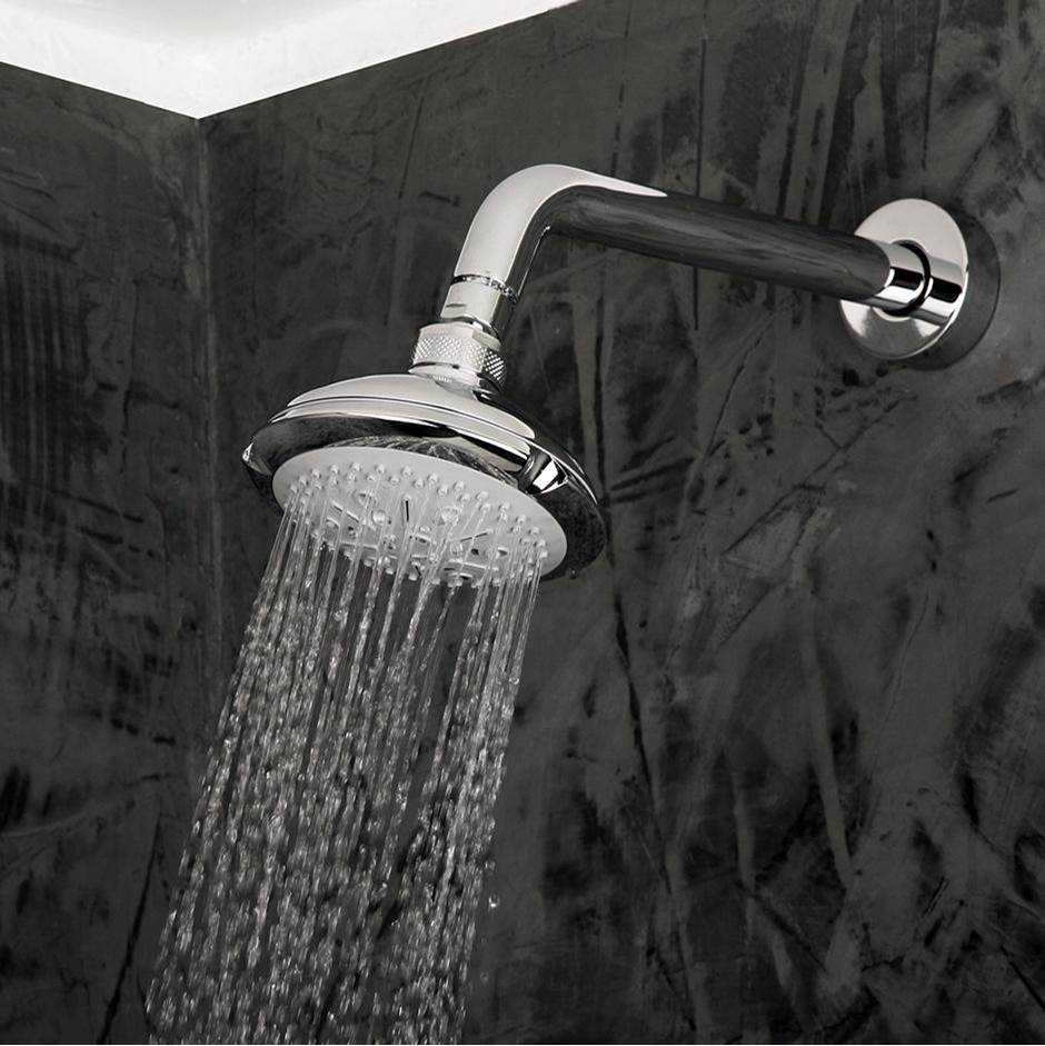 Lacava - Wall-mount tilting round shower head, four jets. Arm and flange sold separately - Brushed Gold