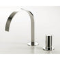 Lacava - Deck-mount two-hole faucet with an arch spout, knob handle, drain not included. Water flow rate: 3.7 gpm at 60 psi. - Polished Chrome