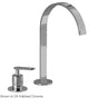 Lacava - Deck-mount two-hole faucet with an arch spout, knob handle, drain not included. Water flow rate: 3.7 gpm at 60 psi. - Polished Chrome