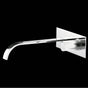 Lacava - TRIM - Wall-mount two-hole faucet with one knob handle on the right, with backplate. - Polished Chrome