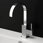 Lacava - Deck-mount single-hole faucet with an arch spout featuring natural water flow, one lever handle and pop-up. - Brushed Nickel