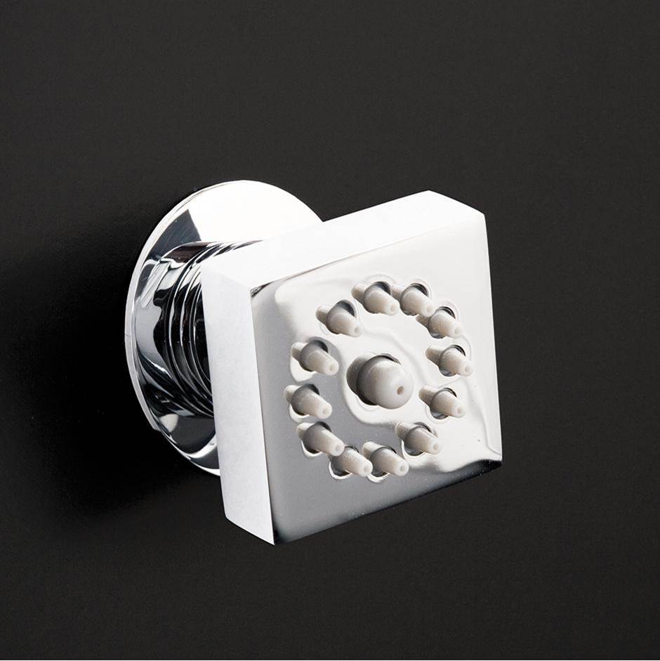 Lacava - Wall-mount round body spray, one jet. - Brushed Nickel