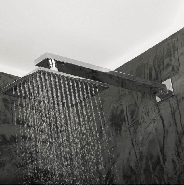 Lacava - Wall-mount rectangular shower arm with flange. D: 14 3/8'', H: 1 1/8''. - Polished Nickel