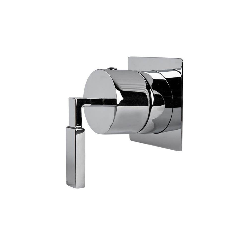 Lacava - TRIM ONLY - Stop valve GPM 12 (43.5 PSI) with square back plate and lever handle 1/2'' and 3/4'' - Brushed Nickel