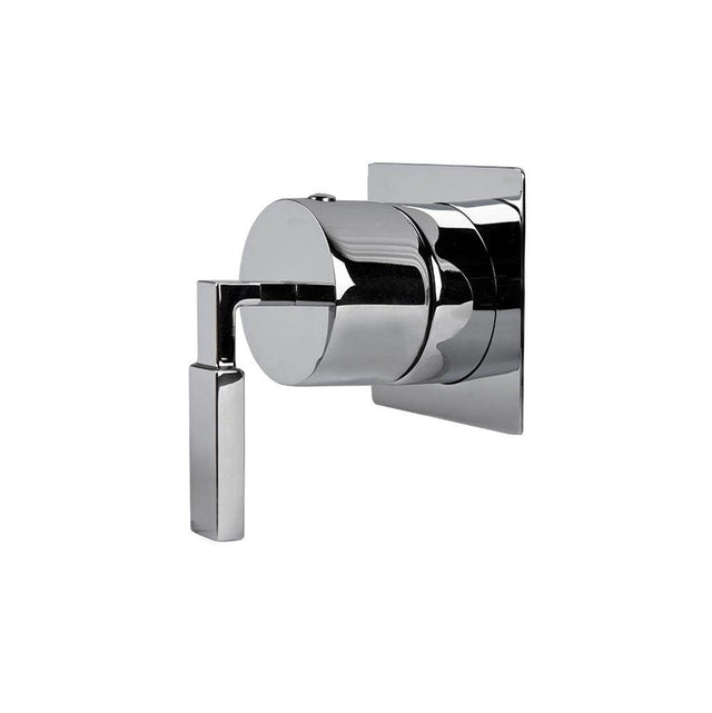 Lacava - TRIM ONLY - Stop valve GPM 12 (43.5 PSI) with square back plate and lever handle 1/2'' and 3/4'' - Brushed Nickel