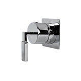 Lacava - TRIM ONLY - Stop valve GPM 12 (43.5 PSI) with square back plate and lever handle 1/2'' and 3/4'' - Polished Nickel