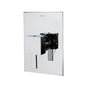 Lacava - Kubista trim - Built-in progressive pressure balancing mixer with a lever handle and squared backplate. Water flow rate: 5.6 gpm at 43.5 psi. Rough-in No.VPBP sold separately - Brushed Nickel