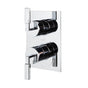 Lacava - Built-in progressive pressure balancing mixer with 2-way diverter, two stick handles and a rectangular backplate. Water flow rate: 4.2 gpm at 43.5 psi. Rough-in No. VPBP2 sold separately. 5-1/8''W, 7-1/4''H - Brushed Nickel