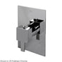 Lacava - TRIM ONLY - Built-in thermostatic valve with single handle and rectangular backplate. Water flow rate: 10.5 gpm at 43.5 psi. - Brushed Nickel
