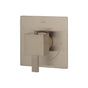 Lacava - TRIM ONLY - Built-in thermostatic valve with single handle and rectangular backplate. Water flow rate: 10.5 gpm at 43.5 psi. - Brushed Nickel