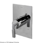 Lacava - TRIM ONLY - Built-in thermostatic valve with single handle and rectangular backplate. Water flow rate: 10.5 gpm at 43.5 psi - Brushed Nickel