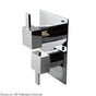 Lacava - TRIM ONLY - Thermostatic Valve w/3 way diverter + OFF,  GPM 8 (60PSI) with rectangular back plate and 2 stacked square  handles - Brushed Nickel